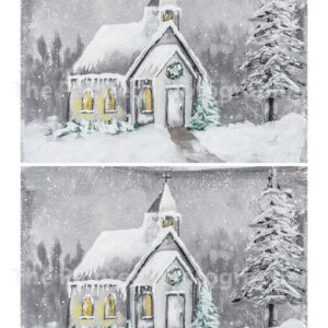 Snowy Night Rice (Decoupage) Paper