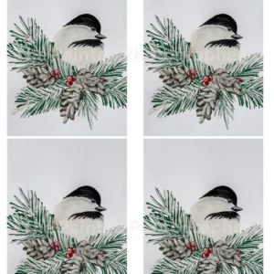 Winter Chickadee Rice (Decoupage) Paper