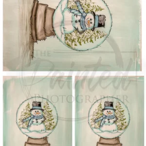 Snowman Globe Rice (Decoupage) Paper