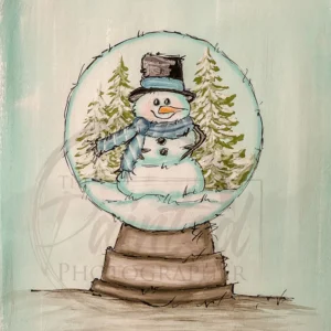 Snowman Globe Rice (Decoupage) Paper