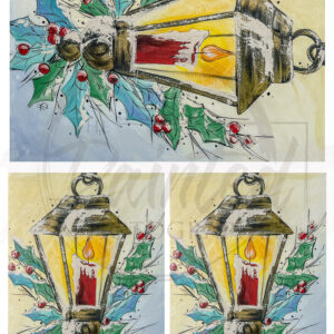 Winter Lantern Rice (Decoupage) Paper