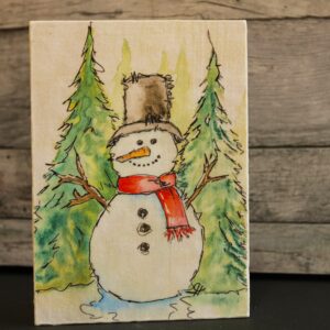 Handmade Snowman Shelf Sitter