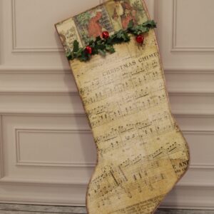 Handmade Hanging Stocking – Christmas Music Design