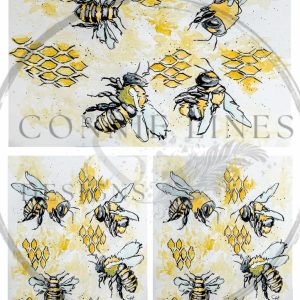 Busy Bees Rice Paper (Decoupage Paper)