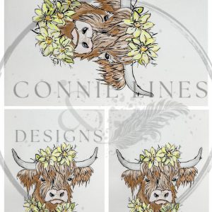 Franny Highland Cow Multiple Rice Paper (Decoupage Paper)