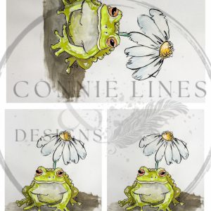 Toadally Cool Toad Rice Paper (Decoupage Paper)