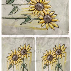 Twin Sunflower Rice Paper (Decoupage Paper)