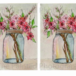 Watercolor Blossoms Rice Paper (Decoupage Paper)
